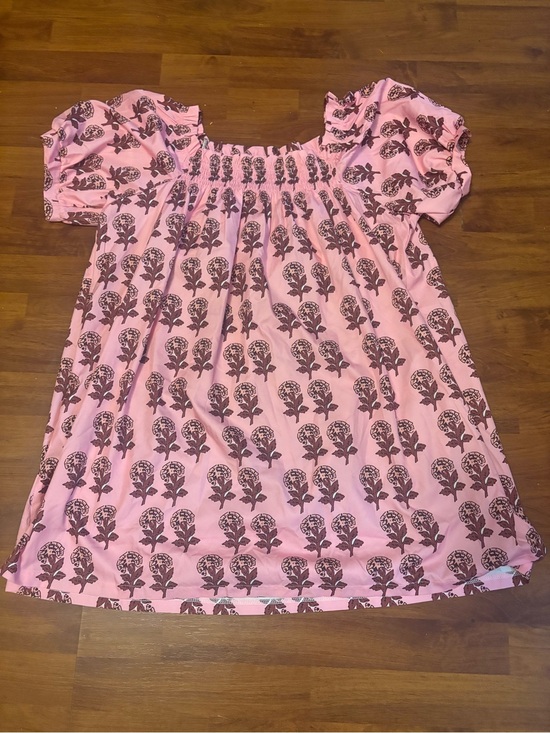 SHEIN Dresses & Skirts - SHEIN Pink Floral Mini Dress with Brown Print